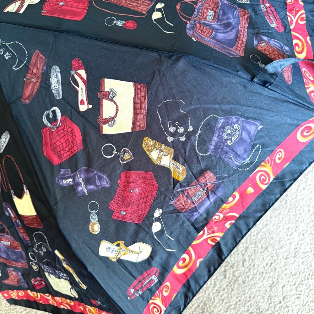 Brighton Black & Red Accessory Pattern Umbrella - Picture 2 of 8